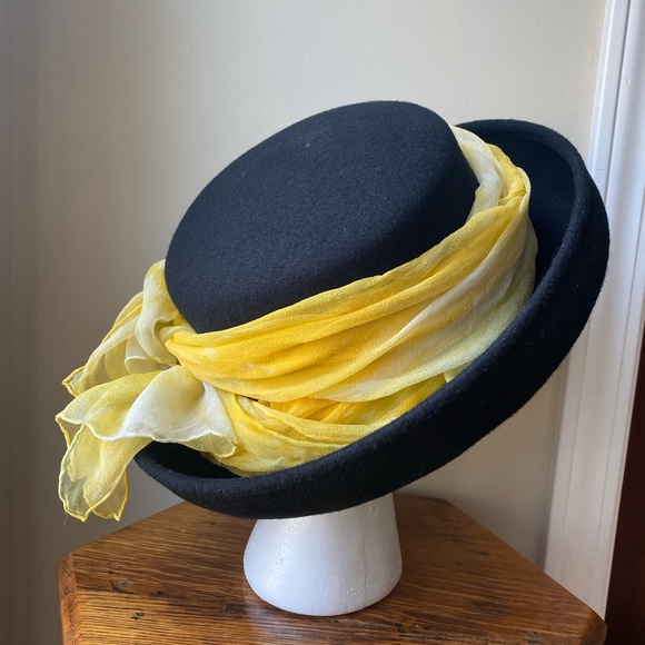 Vintage Scala Collectione women's felt hat 100% wool hand crafted hat/size 22 - Picture 5 of 16